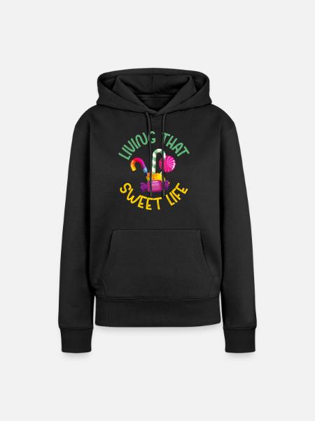 Candy Gift - Frauen Premium Bio Hoodie - Schwarz