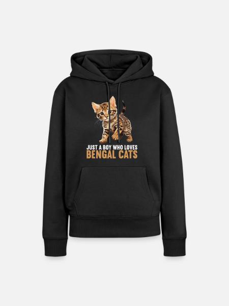 Bengal Cat Bengalkatze - Frauen Premium Bio Hoodie - Schwarz