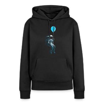 Ballon astronaute astronaute astronaute - Sweat à capuche Premium bio Femme - noir - Devant - Julia (174cm)