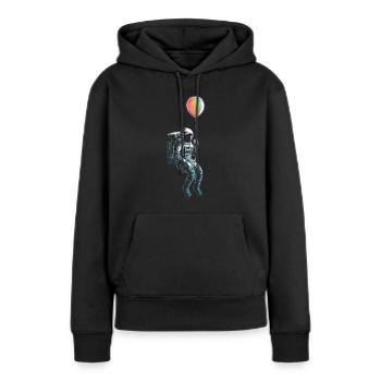 Ballon astronaute astronaute astronaute - Sweat à capuche Premium bio Femme - noir - Devant - Julia (174cm)