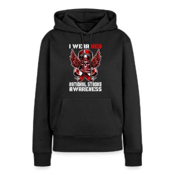 National stroke Awareness for my brother - Frauen Premium Bio Hoodie - Schwarz - Vorne - Julia (174cm)