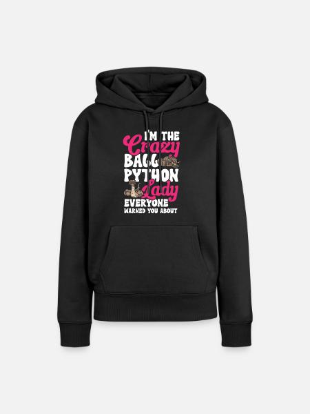 Ball Python Schlange Königspython - Frauen Premium Bio Hoodie - Schwarz