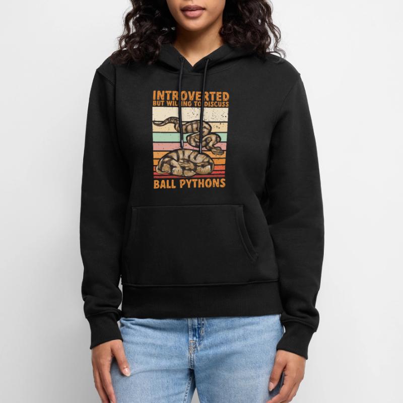 Ball Python Snake King Python Sweat à capuche Premium bio Femme