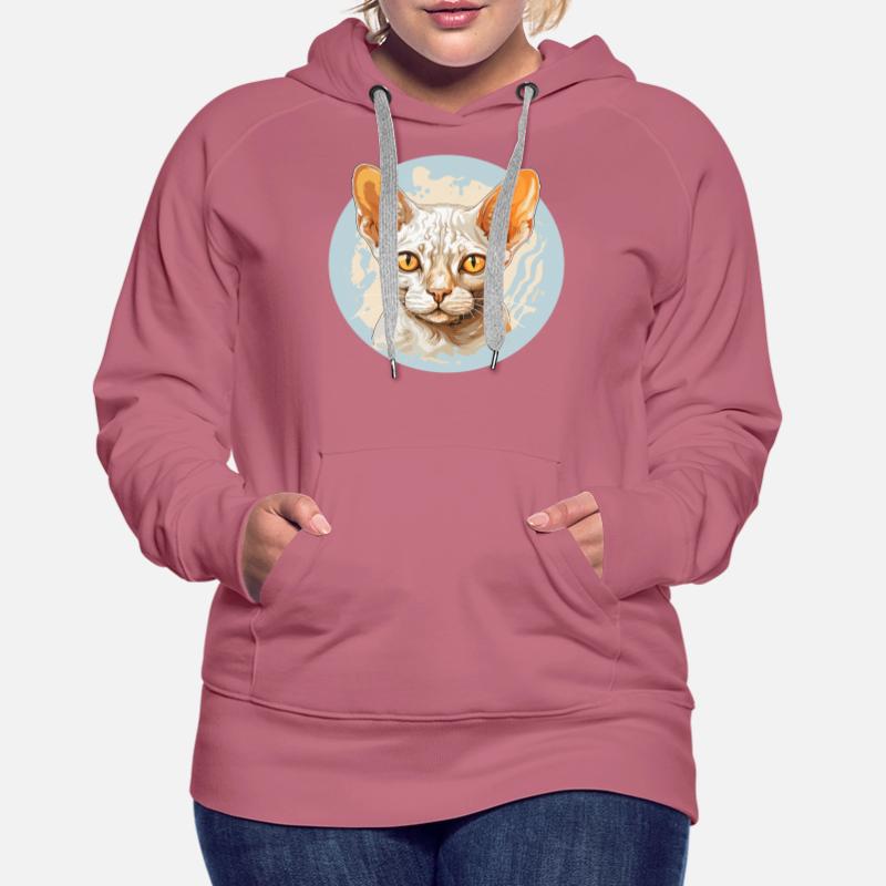 Devon Rex Kätzchen Devon Rex Katze Frauen Premium Bio Hoodie