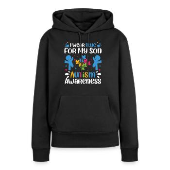 Autismus Awareness Day Autist Geschenk - Frauen Premium Bio Hoodie - Schwarz - Vorne - Julia (174cm)