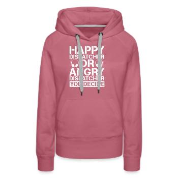 Notruf Leitstelle Einsatzzentrale - Frauen Premium Bio Hoodie - Malve - Vorne - Isabella (175cm)