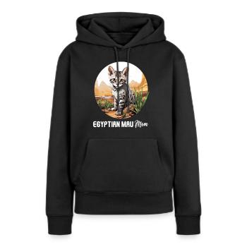 Egyptian Mau Kätzchen Katze Ägyptische Mau - Frauen Premium Bio Hoodie - Schwarz - Vorne - Julia (174cm)