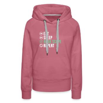Eat Sleep Aqua Scape Repeat - Aquascaping Aquarium - Frauen Premium Bio Hoodie - Malve - Vorne - Isabella (175cm)