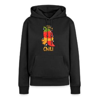 Chili Wortwitz - Frauen Premium Bio Hoodie - Schwarz - Vorne - Julia (174cm)