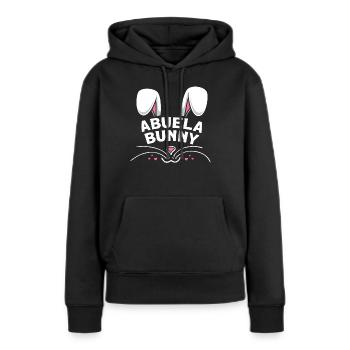Abuela Bunny - Frauen Premium Bio Hoodie - Schwarz - Vorne - Julia (174cm)
