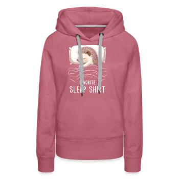 Chemise de nuit préférée - Sweat à capuche Premium bio Femme - mauve - Devant - Isabella (175cm)