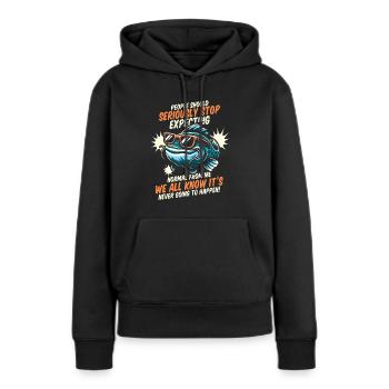 Wels - Frauen Premium Bio Hoodie - Schwarz - Vorne - Julia (174cm)