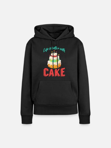 Cake Lover Cake Gift - Frauen Premium Bio Hoodie - Schwarz