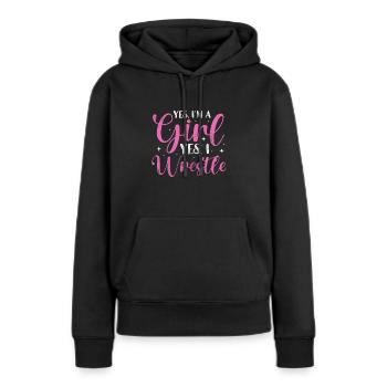 Wrestling - Frauen Premium Bio Hoodie - Schwarz - Vorne - Julia (174cm)