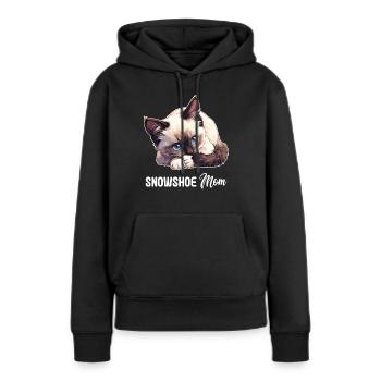Chaton raquette Chat raquette - Sweat à capuche Premium bio Femme - noir - Devant - Julia (174cm)