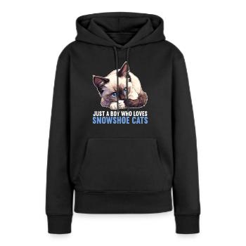 Chaton raquette Chat raquette - Sweat à capuche Premium bio Femme - noir - Devant - Julia (174cm)