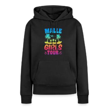 Visite des filles de Malle - Sweat à capuche Premium bio Femme - noir - Devant - Julia (174cm)