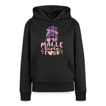 Visite des filles de Malle - Sweat à capuche Premium bio Femme - noir - Devant - Julia (174cm)