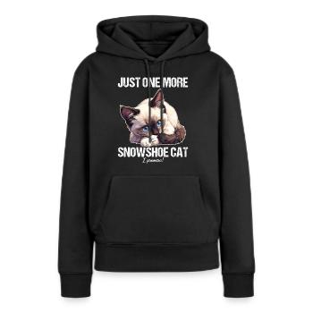 Chaton raquette Chat raquette - Sweat à capuche Premium bio Femme - noir - Devant - Julia (174cm)