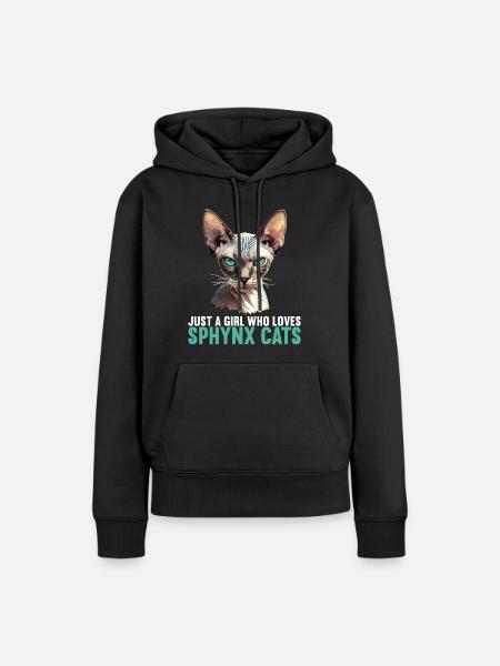 Sphynx Kätzchen Sphynx Katze - Frauen Premium Bio Hoodie - Schwarz