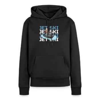 Jet Ski - Sweat à capuche Premium bio Femme - noir - Devant - Julia (174cm)