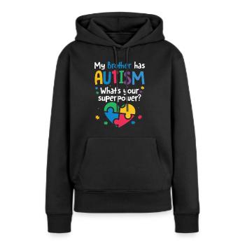 Autismus Awareness Day Autist Geschenk - Frauen Premium Bio Hoodie - Schwarz - Vorne - Julia (174cm)