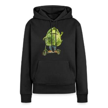 Kohl Scooter - Frauen Premium Bio Hoodie - Schwarz - Vorne - Julia (174cm)