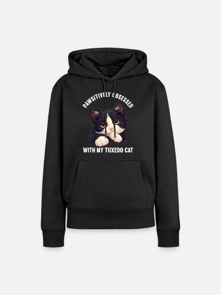 Tuxedo Kätzchen Tuxedo Katze - Frauen Premium Bio Hoodie - Schwarz