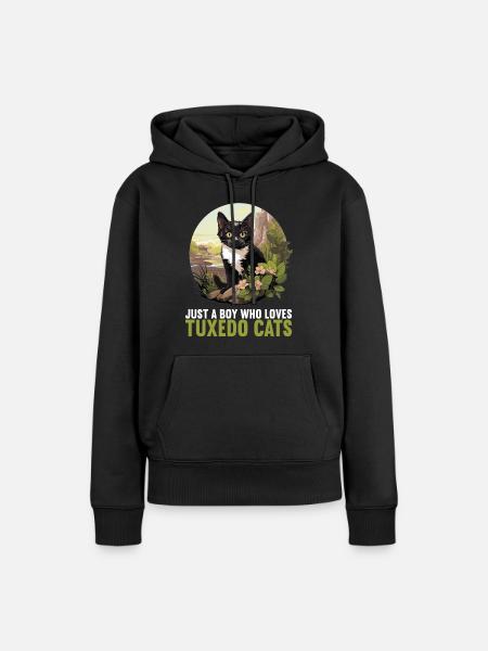 Tuxedo Kätzchen Tuxedo Katze - Frauen Premium Bio Hoodie - Schwarz