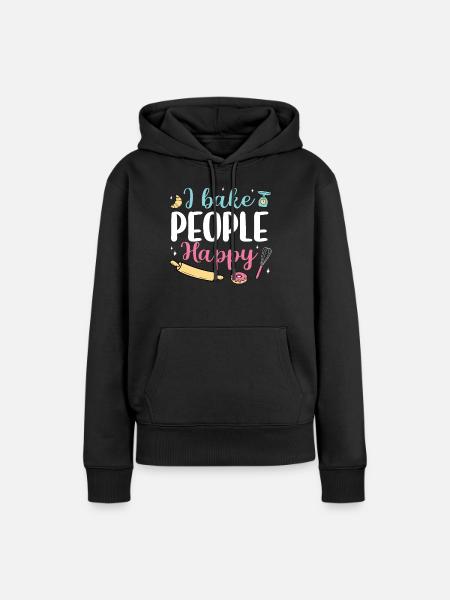Bäcker Bäckerein Backwaren Backen Geschenk - Frauen Premium Bio Hoodie - Schwarz