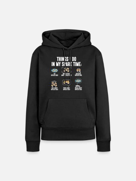 Gefüllte Eier Deviled Eggs - Frauen Premium Bio Hoodie - Schwarz