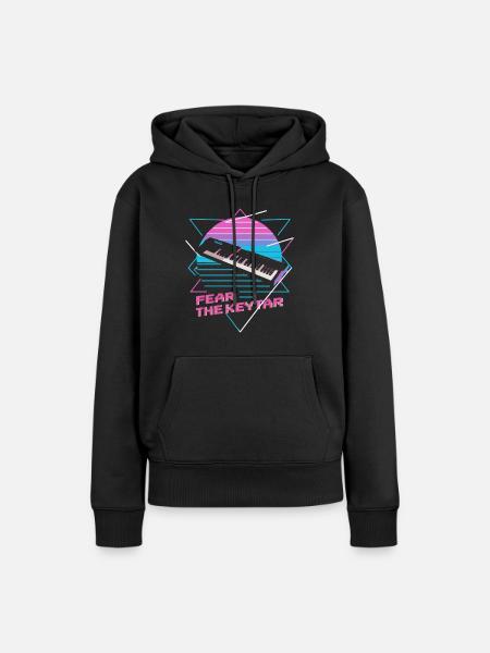 Keytar Keyboard Geschenk - Frauen Premium Bio Hoodie - Schwarz