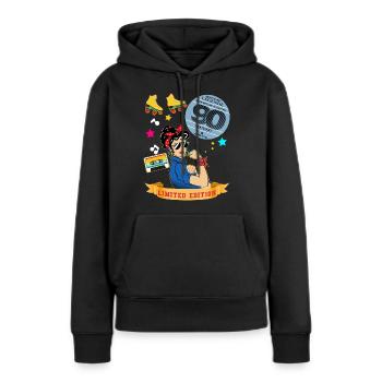 Woman 90s Cassette Music 1990s - Women’s Premium Organic Hoodie - black - Front - Julia (174cm)