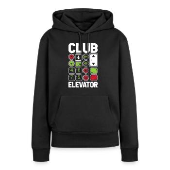 Fahrstuhl Aufzug Tasten - Frauen Premium Bio Hoodie - Schwarz - Vorne - Julia (174cm)