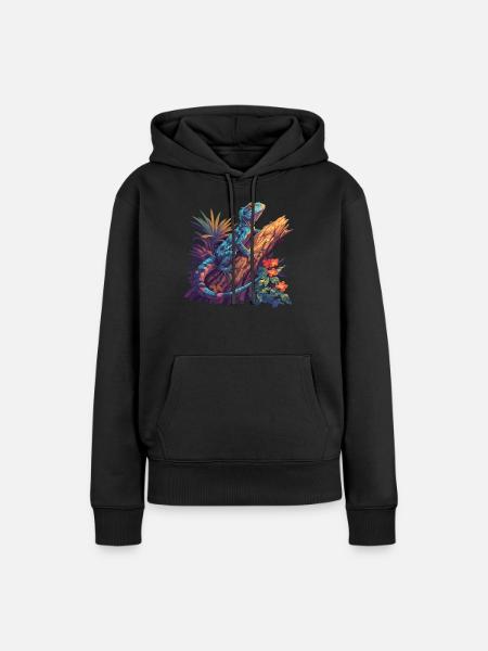 Agamen Agame - Frauen Premium Bio Hoodie - Schwarz