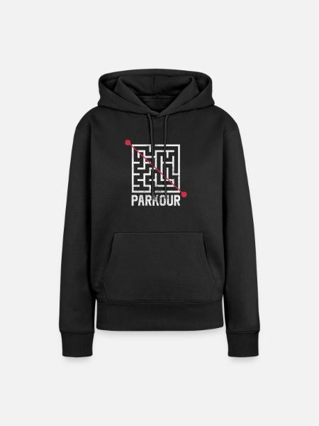 Parkour - Frauen Premium Bio Hoodie - Schwarz