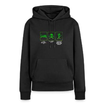 Zombie Zombie Hunter Zombie Apocalypse Cadeau - Sweat à capuche Premium bio Femme - noir - Devant - Julia (174cm)