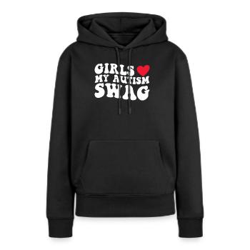 Autismus Awareness Day Autist Geschenk - Frauen Premium Bio Hoodie - Schwarz - Vorne - Julia (174cm)