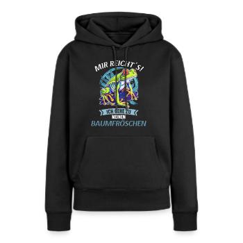 Rainette Baumfrösche Baumfrosch - Sweat à capuche Premium bio Femme - noir - Devant - Julia (174cm)