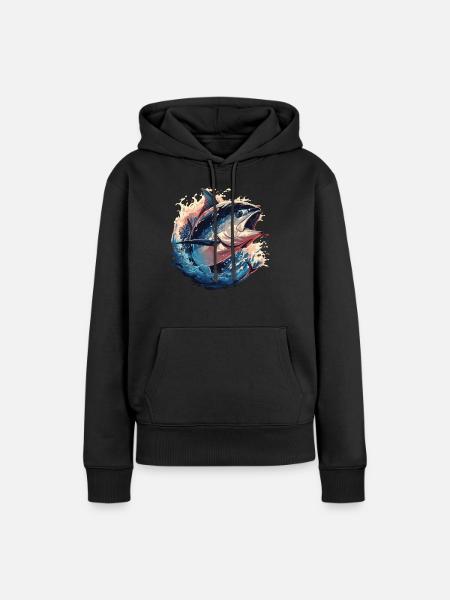 Tuna Thunfische Thunfisch - Frauen Premium Bio Hoodie - Schwarz