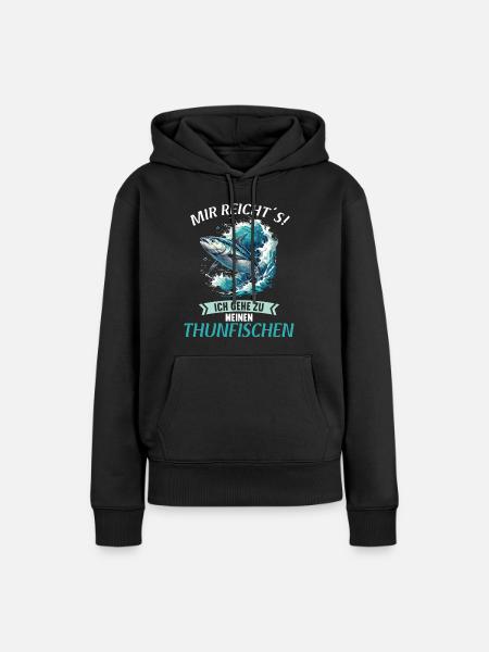 Tuna Thunfische Thunfisch - Frauen Premium Bio Hoodie - Schwarz