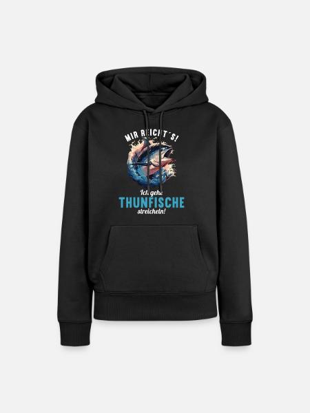 Tuna Thunfische Thunfisch - Frauen Premium Bio Hoodie - Schwarz