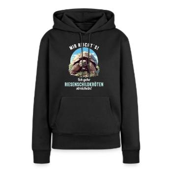 Tortues géantes Tortue géante - Sweat à capuche Premium bio Femme - noir - Devant - Julia (174cm)