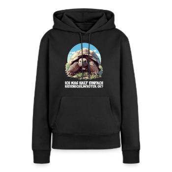 Tortues géantes Tortue géante - Sweat à capuche Premium bio Femme - noir - Devant - Julia (174cm)