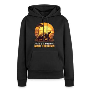 Tortues géantes Tortue géante - Sweat à capuche Premium bio Femme - noir - Devant - Julia (174cm)