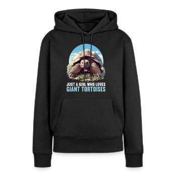 Tortues géantes Tortue géante - Sweat à capuche Premium bio Femme - noir - Devant - Julia (174cm)