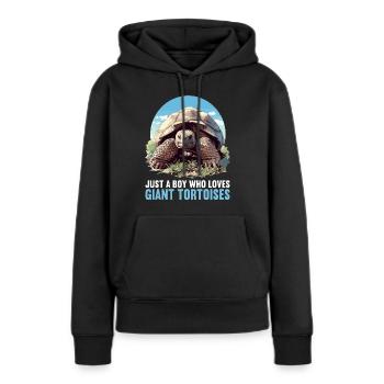 Tortues géantes Tortue géante - Sweat à capuche Premium bio Femme - noir - Devant - Julia (174cm)