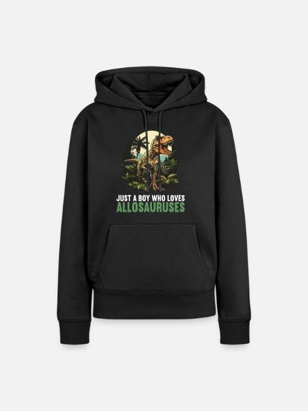 Allosaurier Allosaurus - Frauen Premium Bio Hoodie - Schwarz
