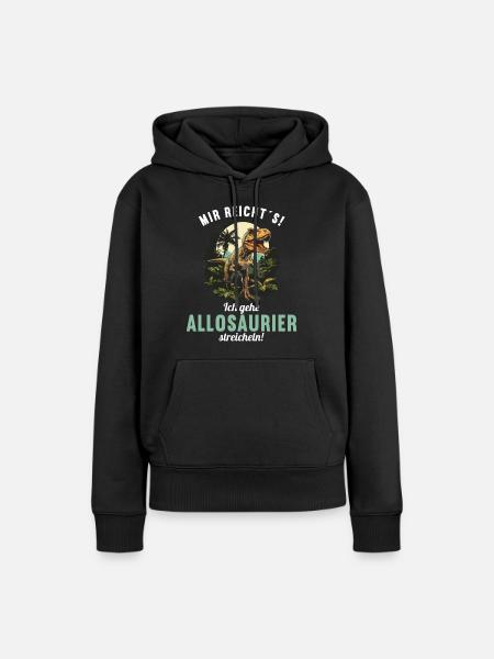 Allosaurier Allosaurus - Frauen Premium Bio Hoodie - Schwarz