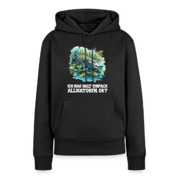 Alligatoren Alligator - Frauen Premium Bio Hoodie - Schwarz - Vorne - Julia (174cm)